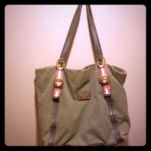 Large khaki brown tote bag/purse by Tommy Hilfiger